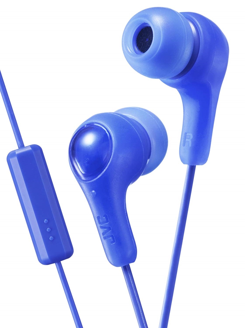 JVC Auricolari in-ear JVC Gumy Plus FX7M con cavo e microfono blu